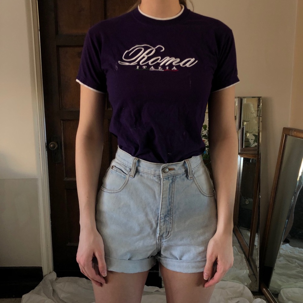 Vintage vacation t shirt from ITALY purple